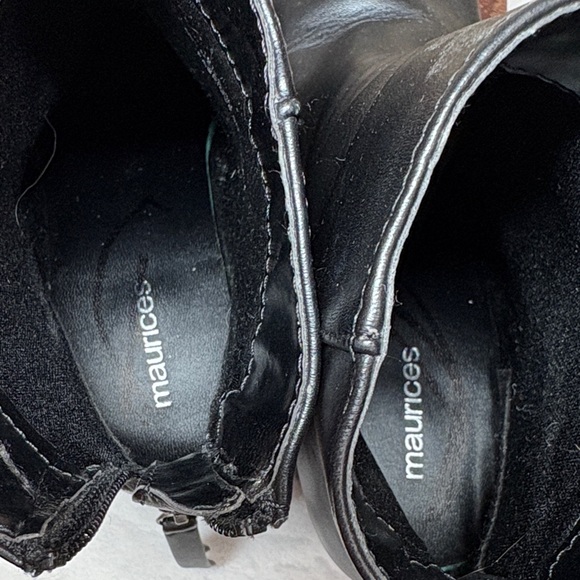 Maurices McKayla Black 3.25” Heeled Faux Leather Boots, 8 - Picture 11 of 11